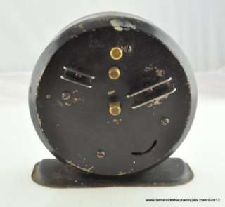 Vintage WWII Waralarm War Alarm Clock Black Runs Slow Westclox Metal 