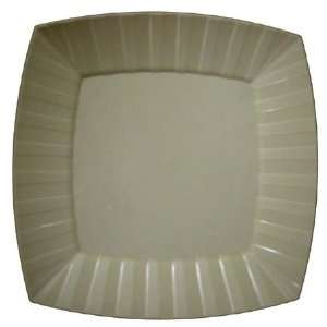  10 3/4 Ivory Square plastic Milan Plates Extra Heav 