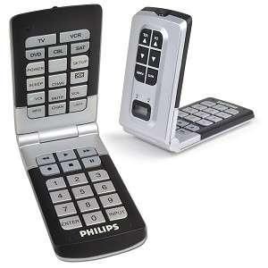 Philips Universal 5 Device Simple Easy Flip Open Remote Control Silver 