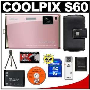  Nikon Coolpix S60 10 Megapixel Digital Camera (Champagne Pink 