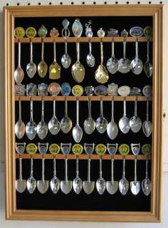 36 Spoon Rack Display Case Holder Cabinet, with door  