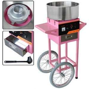   Electric Commercial Cotton Candy Floss Maker Machine Kit w/ Cart Pink