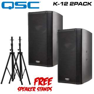 QSC AUDIO K12 POWERED 12 DJ PA SPEAKER PACKAGE 684284055316  