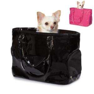 Patent Faux Leather Purse Style Dog Pet Carrier  
