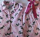 NWT WOMENS FLANNEL WEINER DOG PAJAMAS SMALL S  