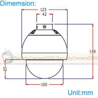420TVL 1/3 Sony CCD Mini PTZ 4inch Dome Outdoor Waterproof Camera 