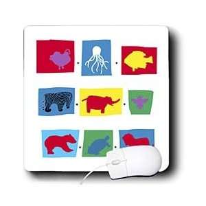  Art II   9 Cartoon Critters In Bright Colors   Mouse Pads Electronics