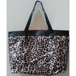   Leopard Print Faux Croc Leather Tote/ Bag/ Handbag 