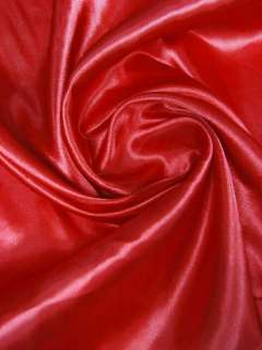 Polyester Satin dress Lining Fabric Yardage Bright Red  