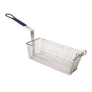  Fry Basket, 13 1/2 x 5 3/4 x 5 3/4 Deep, Blue Handle 