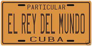 El Rey Del Mundo Cuban cigar Cuba 1980s License plate  
