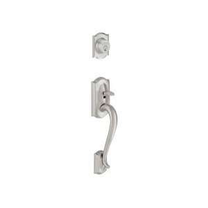   619 Satin Nickel Camelot Handle Set with Flair handle and Addison Rose