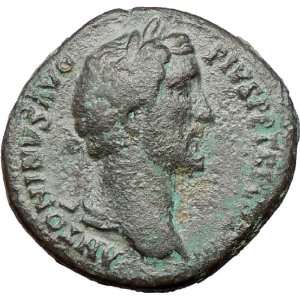 ANTONINUS PIUS 142AD Sestertius Large Authent Roman Coin ANNONA year 