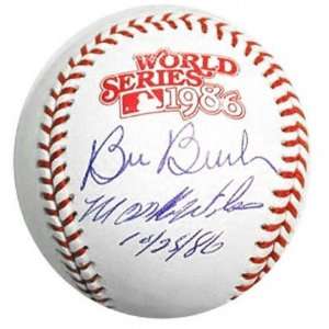 Bill Buckner & Mookie Wilson Dual Autographed 1986 World Series 
