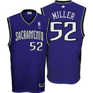 Brad Miller Purple Reebok NBA Replica Sacramento Kings Jersey