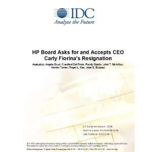  HP Board Asks for and Accepts CEO Carly Fiorinas 