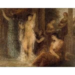   Inch, painting name The Bath, By Gleyre Charles