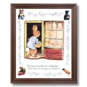 Framed Cherry Beatrix Potter Ginger Pickles Kids Room Animal Pictures 
