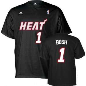 Chris Bosh Black adidas Player Name and Number Miami Heat Youth T 