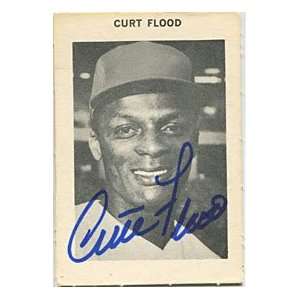 Curt Flood Autographed / Signed Card (JSA)