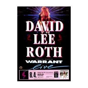  DAVID LEE ROTH Berlin 8th April 1991 Music Poster