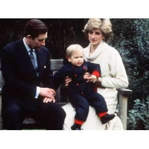  Prince Charles and Princess Diana with Prince William at 