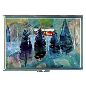 EDVARD MUNCH RED STABLE FIRS ID Holder, Cigarette Case or Wallet MADE 