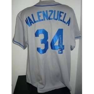 Autographed Fernando Valenzuela Uniform   away Maj   Autographed MLB 