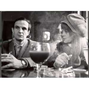  Film Director Francois Truffaut with Actress Julie 