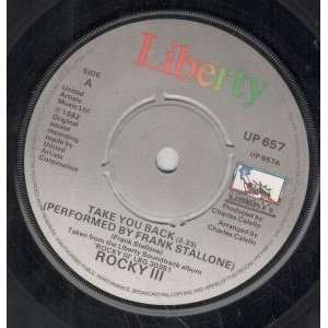   YOU BACK 7 INCH (7 VINYL 45) UK LIBERTY 1982 FRANK STALLONE Music