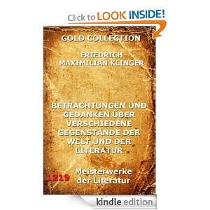   Friedrich Maximilian Klinger, Joseph Meyer  Kindle Store