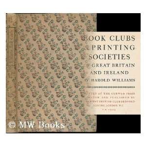   Societies of Great Britain and Ireland. Harold. Williams Books