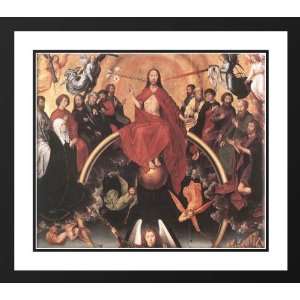 Memling, Hans 32x28 Framed and Double Matted Last Judgment Triptych 