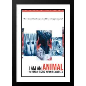  Ingrid Newkirk and PETA 32x45 Framed and Double Matted 