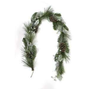Jaclyn Smith Traditions 6 Midnight Clear Mango Pinecone Berry Garland