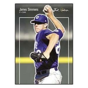 2007 JUST MINORS Just Rookies # JR 53 James Simmons ( OAK / P ) (RC 