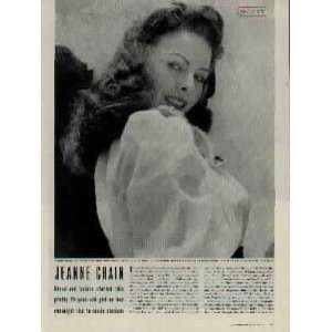 JEANNE CRAIN _ Bread and babies started this pretty 19 year old girl 
