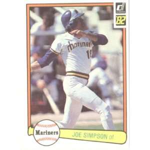  1982 Donruss # 55 Joe Simpson Seattle Mariners Baseball 