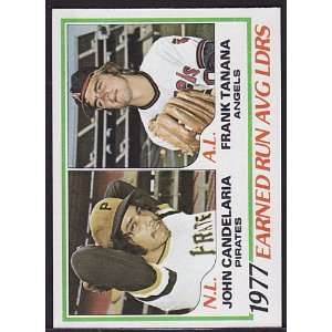 1978 Topps 207 John Candelaria Frank Tanana (ERA Leaders) DP (Baseball 