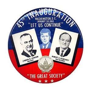  button celebrating the inauguration of President Lyndon Johnson 