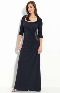 Adrianna Papell Beaded Jersey Gown  