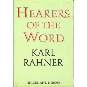 Hearers of the Word Karl Rahner  Books