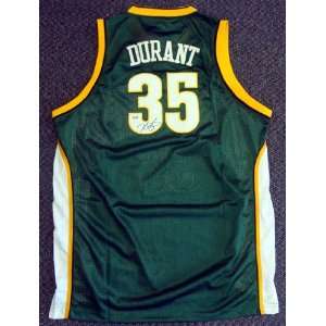 Kevin Durant Seattle Supersonics NBA Hand Signed Authentic Style Green 