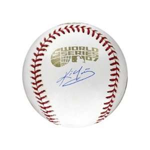 Kevin Youkilis Signed Baseball   2007 World Series   Autographed 