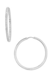 Nadri Large Channel Hoop Earrings  