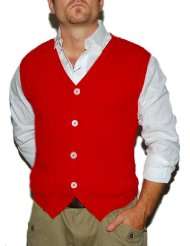 Polo Ralph Lauren Mens Cashmere Cable Sweater Vest Red Large