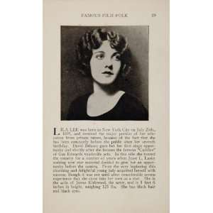  1925 Lila Lee John Bowers Silent Film Movie Actor Print 