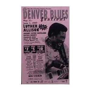 Luther Allison Denver Blues Fest 1997 Concert Poster