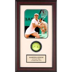 Martina Hingis Autographed Tennis Ball Shadowbox