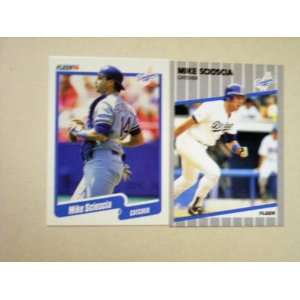 MIKE SCIOSCIA   2 CARDS (LOS ANGELES DODGERS)